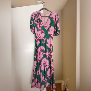 Rhode maxi dress pink/green